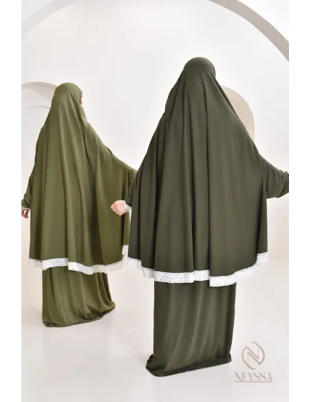 Ensemble 2 pièces de prière en coton, cape et jupe, idéal pour la maison