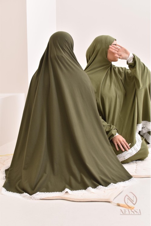 Ensemble 2 pièces de prière en coton, cape et jupe, idéal pour la maison