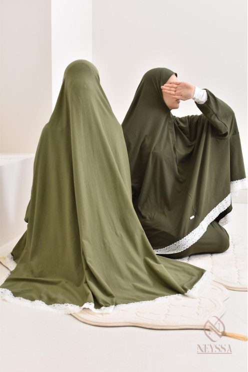 Ensemble 2 pièces de prière en coton, cape et jupe, idéal pour la maison