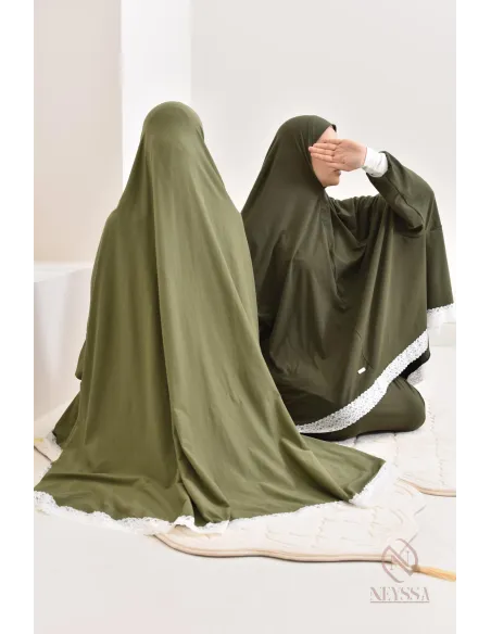 Ensemble 2 pièces de prière en coton, cape et jupe, idéal pour la maison