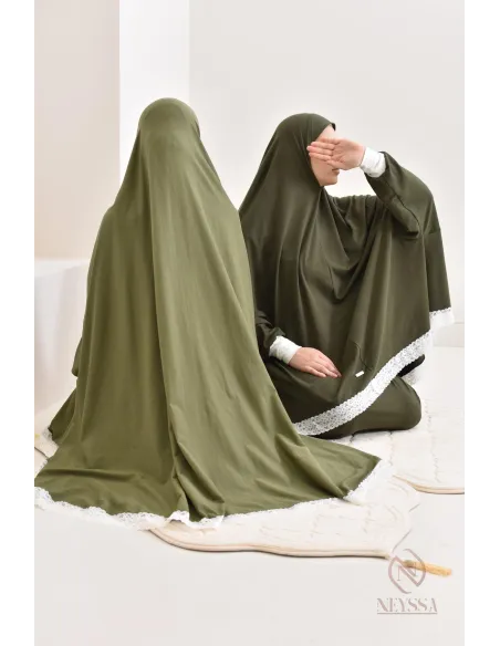 Ensemble 2 pièces de prière en coton, cape et jupe, idéal pour la maison