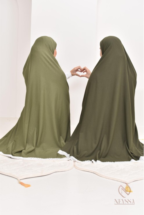 Ensemble 2 pièces de prière en coton, cape et jupe, idéal pour la maison