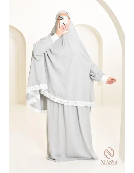 Ensemble 2 pièces de prière en coton, cape et jupe, idéal pour la maison