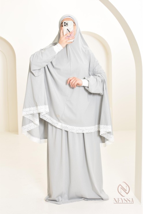 Ensemble 2 pièces de prière en coton, cape et jupe, idéal pour la maison