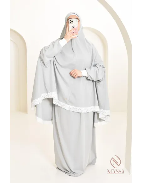 Ensemble 2 pièces de prière en coton, cape et jupe, idéal pour la maison