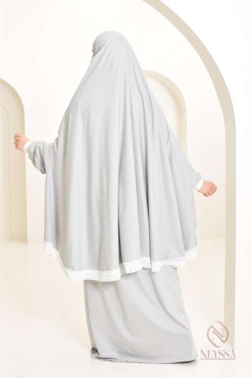 Ensemble 2 pièces de prière en coton, cape et jupe, idéal pour la maison