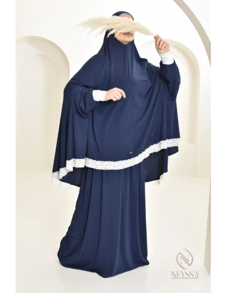 Ensemble 2 pièces de prière en coton, cape et jupe, idéal pour la maison