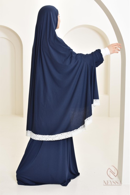 Ensemble 2 pièces de prière en coton, cape et jupe, idéal pour la maison