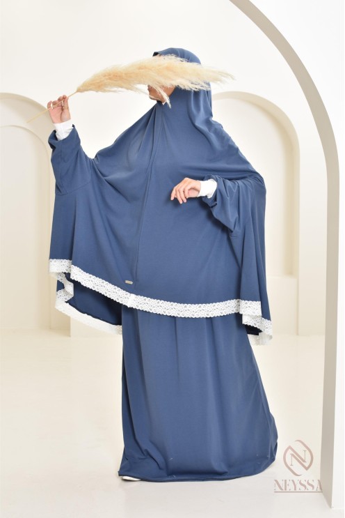 Ensemble 2 pièces de prière en coton, cape et jupe, idéal pour la maison