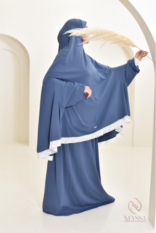 Ensemble 2 pièces de prière en coton, cape et jupe, idéal pour la maison