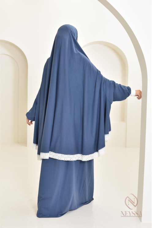 Ensemble 2 pièces de prière en coton, cape et jupe, idéal pour la maison