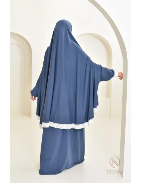 Ensemble 2 pièces de prière en coton, cape et jupe, idéal pour la maison