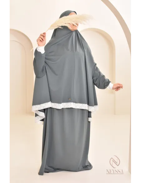 Ensemble 2 pièces de prière en coton, cape et jupe, idéal pour la maison