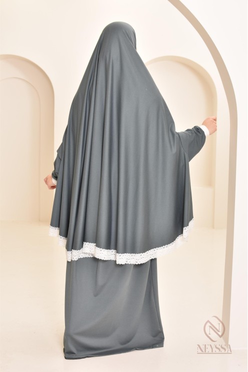 Ensemble 2 pièces de prière en coton, cape et jupe, idéal pour la maison