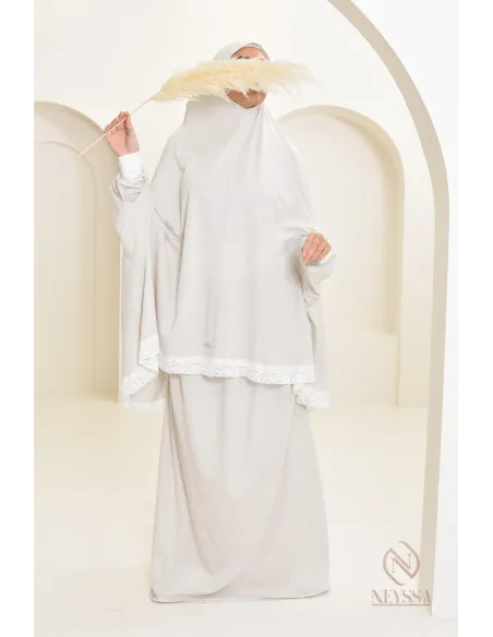 Ensemble 2 pièces de prière en coton, cape et jupe, idéal pour la maison