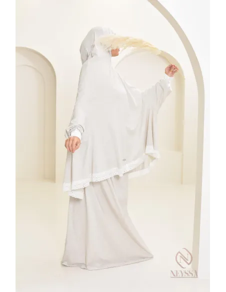 Ensemble 2 pièces de prière en coton, cape et jupe, idéal pour la maison