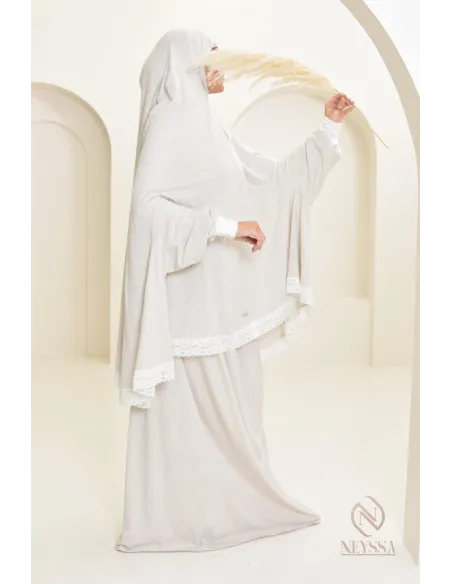 Ensemble 2 pièces de prière en coton, cape et jupe, idéal pour la maison