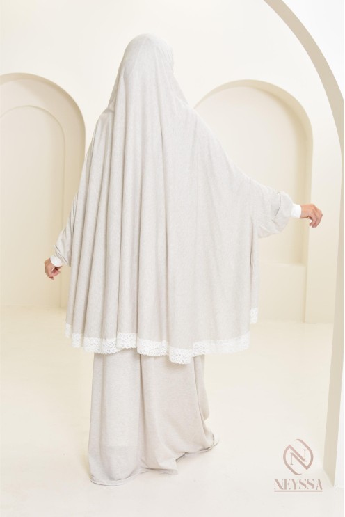 Ensemble 2 pièces de prière en coton, cape et jupe, idéal pour la maison