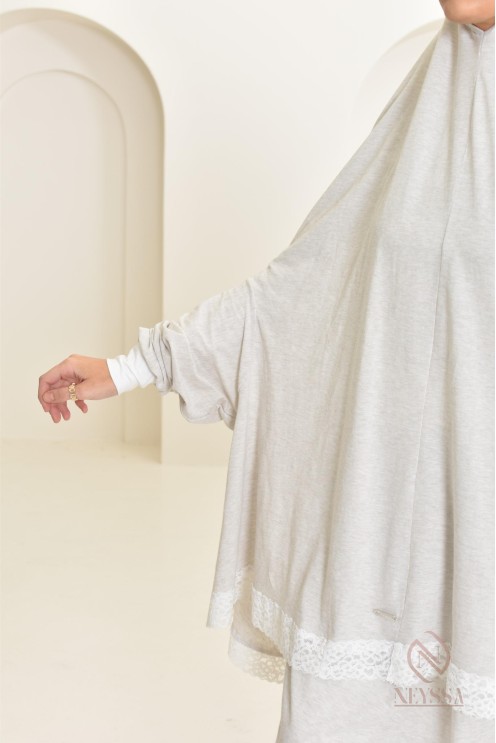 Ensemble 2 pièces de prière en coton, cape et jupe, idéal pour la maison