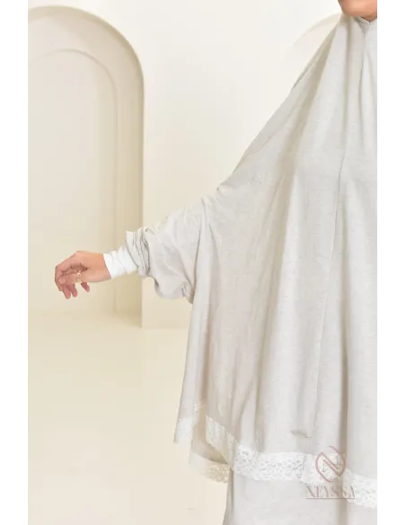 Ensemble 2 pièces de prière en coton, cape et jupe, idéal pour la maison