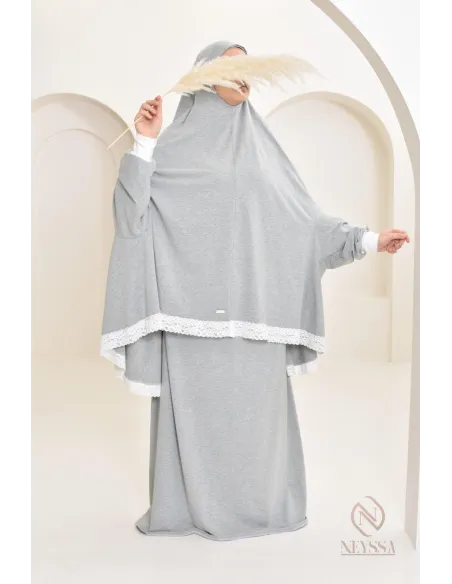 Ensemble 2 pièces de prière en coton, cape et jupe, idéal pour la maison
