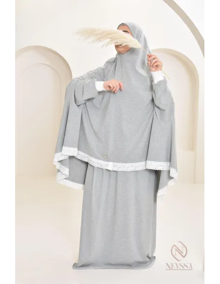 Ensemble 2 pièces de prière en coton, cape et jupe, idéal pour la maison
