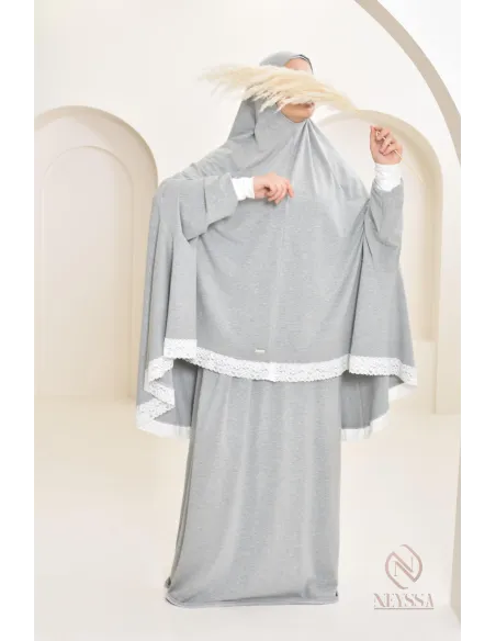 Ensemble 2 pièces de prière en coton, cape et jupe, idéal pour la maison