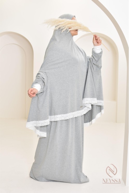 Ensemble 2 pièces de prière en coton, cape et jupe, idéal pour la maison