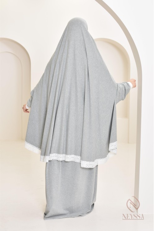 Ensemble 2 pièces de prière en coton, cape et jupe, idéal pour la maison