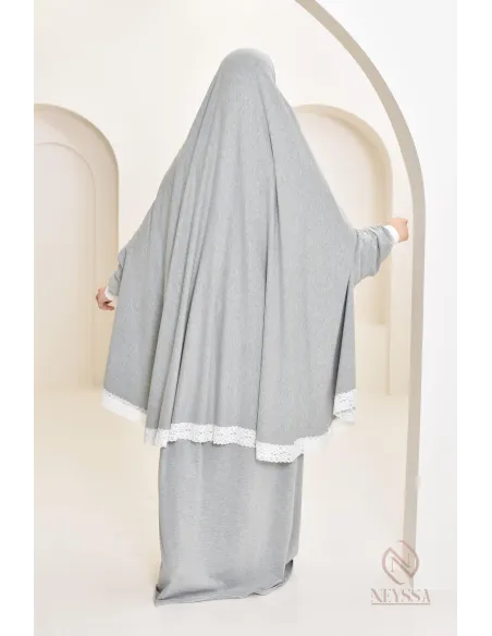 Ensemble 2 pièces de prière en coton, cape et jupe, idéal pour la maison