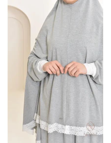 Ensemble 2 pièces de prière en coton, cape et jupe, idéal pour la maison