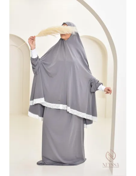 Ensemble 2 pièces de prière en coton, cape et jupe, idéal pour la maison