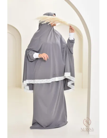 Ensemble 2 pièces de prière en coton, cape et jupe, idéal pour la maison