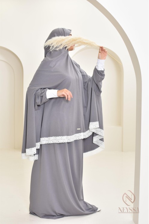Ensemble 2 pièces de prière en coton, cape et jupe, idéal pour la maison