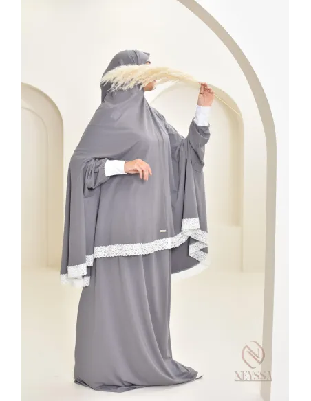 Ensemble 2 pièces de prière en coton, cape et jupe, idéal pour la maison