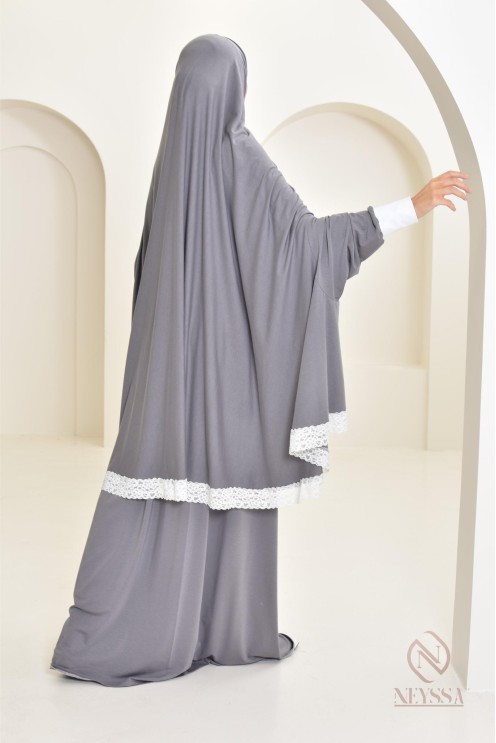 Ensemble 2 pièces de prière en coton, cape et jupe, idéal pour la maison