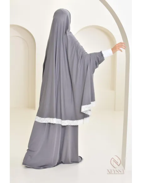 Ensemble 2 pièces de prière en coton, cape et jupe, idéal pour la maison