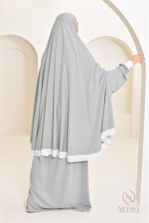 Ensemble 2 pièces de prière en coton, cape et jupe, idéal pour la maison