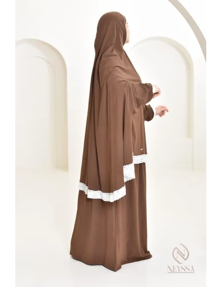 Ensemble 2 pièces de prière en coton, cape et jupe, idéal pour la maison