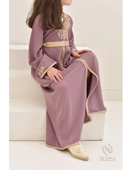 Caftan Maroc fillette, pour un look 100% assorti à sa maman, Aïd 2024.
