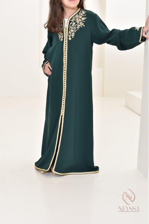 Traditional Moroccan caftan for girls, Ideal for Aid 2024, outfit idea