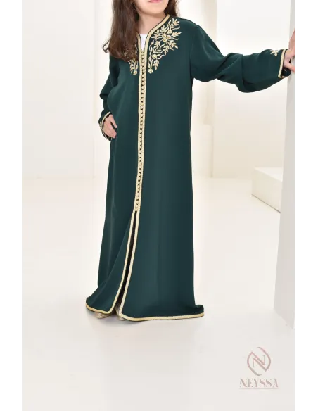 Traditional Moroccan caftan for girls, Ideal for Aid 2024, outfit idea