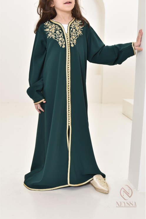Traditional Moroccan caftan for girls, Ideal for Aid 2024, outfit idea