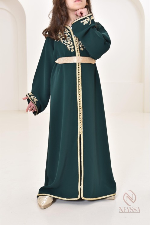Traditional Moroccan caftan for girls, Ideal for Aid 2024, outfit idea