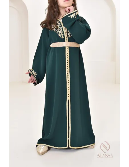 Traditional Moroccan caftan for girls, Ideal for Aid 2024, outfit idea