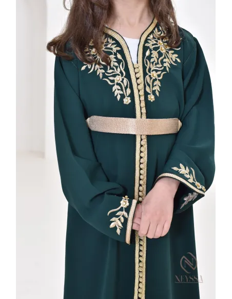 Traditional Moroccan caftan for girls, Ideal for Aid 2024, outfit idea