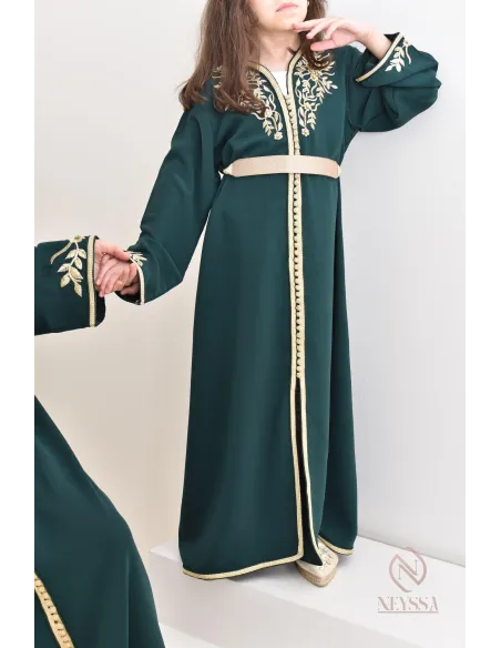 Traditional Moroccan caftan for girls, Ideal for Aid 2024, outfit idea