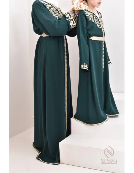 Traditional Moroccan caftan for girls, Ideal for Aid 2024, outfit idea