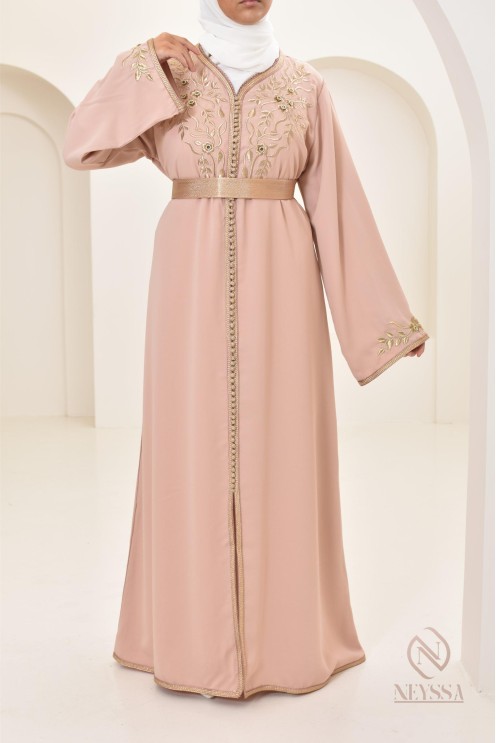 Abaya caftan pas cher moderne idéal tenue Aid 2024, hijabi, combo mère/fille