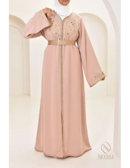 Abaya caftan pas cher moderne idéal tenue Aid 2024, hijabi, combo mère/fille